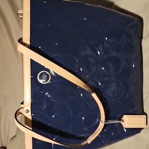 Coach patent leather tote